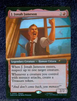 MTG FOIL J. Jonah Jameson Extended Art, NM-Mint, English Promo: Unique - Image 1