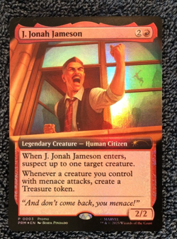 MTG FOIL J. Jonah Jameson Extended Art, NM-Mint, English Promo: Unique - Image 3