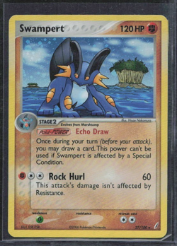 Swampert 27/100 MP EX Crystal Guardians Rare Pokemon Moderate Play - Image 1