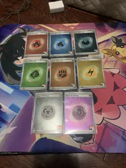 Play Pokemon Prize Pack Series 6 Cosmo Holo Basic Energy Set NM - Image 1