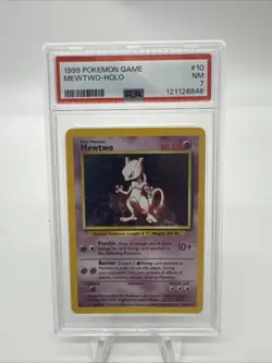 1999 Mewtwo Holo Rare Pokemon Card TCG Base Set 10/102 PSA 7 - Image 1