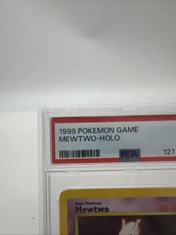 1999 Mewtwo Holo Rare Pokemon Card TCG Base Set 10/102 PSA 7 - Image 2