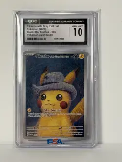 Pikachu with Grey Felt Hat (Pokemon x Van Gogh collaboration) CGC 10 Gem Mint - Image 1
