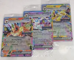 Pokemon Prismatic Evolutions Stamped Promo Lot 3 Sylveon Flareon Jolteon TCG NM - Image 1