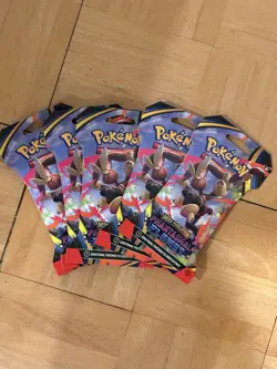 Pokemon TCG Mega Evolution Phantasmal Flames - Lot Of 5 Lopunny Hanger Packs - Image 1