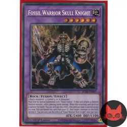 Yugioh Fossil Warrior Skull Knight BLAR-EN007 Secret Rare 1st Edition NM - Image 1
