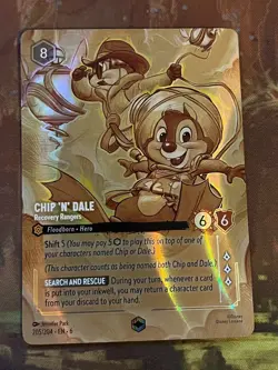 1x ENCHANTED FOIL CHIP N DALE Recovery RANGERS - Azurite Seas - Disney Lorcana - Image 1