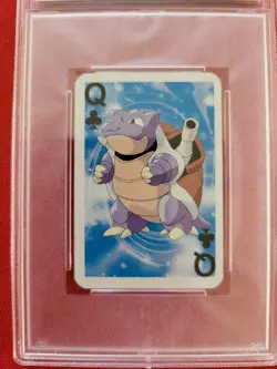 Bicycle Pokemon Mini Poker Playing Cards Blastoise Queen of Clubs - Blue - PSA 9 - Image 3