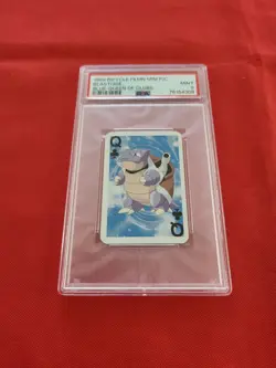 Bicycle Pokemon Mini Poker Playing Cards Blastoise Queen of Clubs - Blue - PSA 9 - Image 4