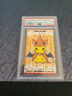 Pokemon: Pikachu Business Card-Charizard Y 2015 Pokemon Mega Campaign - PSA 9 - Image 3