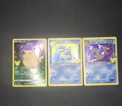 Pokemon Celebrations 3 Card Lot Pikachu Blastoise and Gyarados NM/M - Image 1