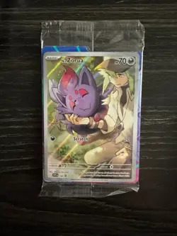 N's Zorua Svp189 ETB Promo Pokemon: Journey Together Sealed + Card Sleeves - Image 2