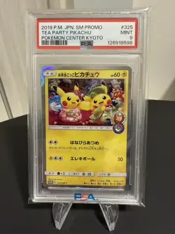 Tea Party Pikachu PSA 9 Mint 325/sm-p Center Kyoto Promo Card Pokemon Japanese - Image 1