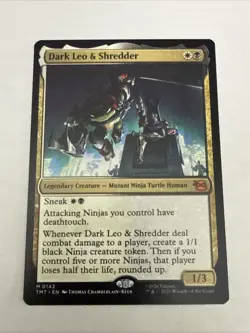 Dark Leo & Shredder 142 - NM - Teenage Mutant Ninja Turtles - MTG - Image 1