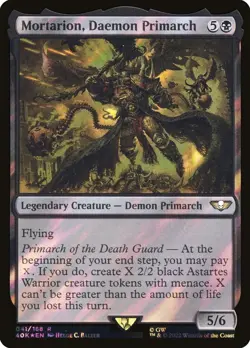 1 Mortarion, Daemon Primarch, Surge Foil Universes Beyond: Warhammer 40,000 Mint - Image 1