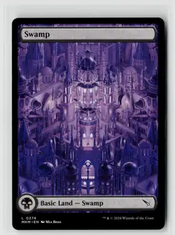 MTG Murders At Karlov Manor Swamp (Full Art) 274 x4 NM Land - Image 1