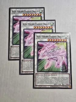 3x Accel Synchro Stardust Dragon 1st Edition Common L5DD-ENY37 Yu-Gi-Oh! - Image 1