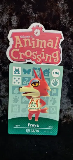 Animal Crossing Nintendo Amiibo Card Freya #196 Regular Card Stock Authentic - Image 1
