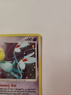 Uxie 18/123 Mysterious Treasures Reverse Holo Rare Pokemon Card 2007 - Image 3