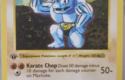 Vintage Pokemon TCG Base Set WoTC Machoke 1st Edition Shadowless Card #34/102 - Image 3