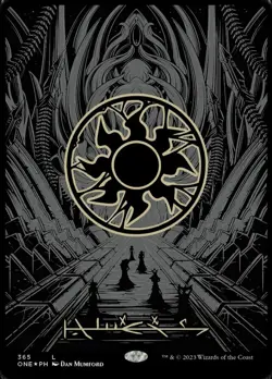 [1x] Plains (365) - Oil Slick Raised Foil Near Mint, English Phyrexia: All Will - Image 1