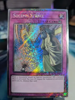 YuGiOh! Solemn Strike RA02-EN079 Platinum Rare 1st Ed - Image 1