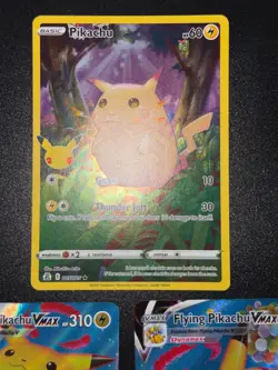 3x Pikachu VMAX 25th anniversary SWSH Celebrations 005/025 007 009 Pokemon Card - Image 3