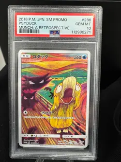 POKEMON PSA 10 GEM MINT PSYDUCK 2018 SCREAM JAPANESE PROMO MUNCH CARD 286/SM-P - Image 1