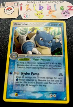 Blastoise 14/100 Holo Rare EX Crystal Guardians Pokemon Card. Fast Shipping. MP - Image 1