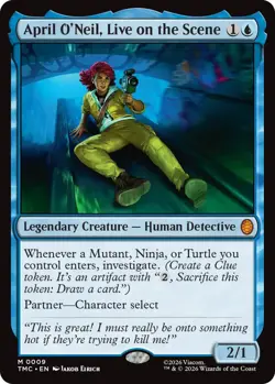 April O'Neil, Live on the Scene Light Play, English Magic the Gathering MTG Teen - Image 1