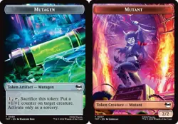 4x Mutagen (9) // Mutant (7) Token - Foil MTG Teenage Mutant Ninja Turtles NM Ma - Image 1