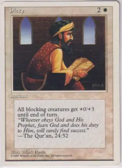 Piety - Fourth Edition 4th - MTG Magic - Common - White Instant - Image 1