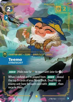 Teemo - Strategist (Overnumbered) [SFD - 230/221] - NM [Foil] TCG Riftbound - Image 1
