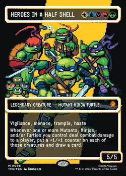 Heroes in a Half Shell (0096) (Borderless) (Surge Foil) - NM - MTG Pixel - Image 3