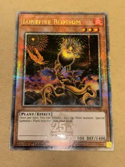 Lonefire Blossom RA01-EN002 Quarter Century Secret Rare YuGiOh! NM - Image 1