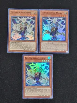 3 x YuGiOh Thunderclap Monk Super Rare SAST-EN026 LP Unlimited - Image 1
