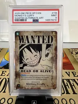 2025 ONE PIECE CARRYING ON HIS WILL WANTED ALT ART MONKEY D. LUFFY PSA 9 - Image 1