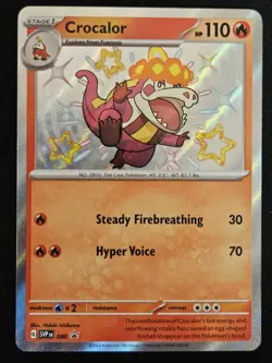Crocalor SVP080 Black Star Promos Shiny Holo Pokemon Trading Card Game 2024 NM - Image 1