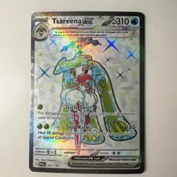 Pokemon TCG Tsareena EX Paradox Rift Tera Full Art Ultra Rare Card 220/182 - Image 1