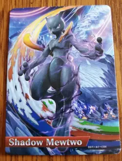 Shadow Mewtwo Amiibo Card Pokken Tournament Wii U Pokemon 2016 Nintendo Preowned - Image 1