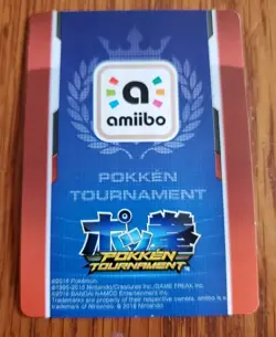 Shadow Mewtwo Amiibo Card Pokken Tournament Wii U Pokemon 2016 Nintendo Preowned - Image 2