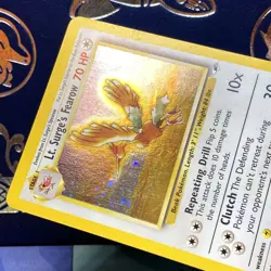 Lt. Surge's Fearow 7/132 Holo Rare Pokemon Gym Heroes LP - Image 4