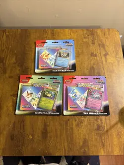 Pokemon TCG Prismatic Evolutions Tech Sticker Collection Blister Set of 3 Sealed - Image 1