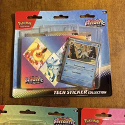 Pokemon TCG Prismatic Evolutions Tech Sticker Collection Blister Set of 3 Sealed - Image 3