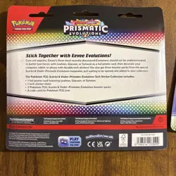 Pokemon TCG Prismatic Evolutions Tech Sticker Collection Blister Set of 3 Sealed - Image 5