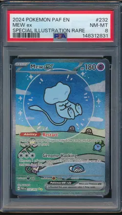 2024 Pokemon Paldean Fates 232 Mew ex Special Illustration Rare PSA 8 -148312831 - Image 1