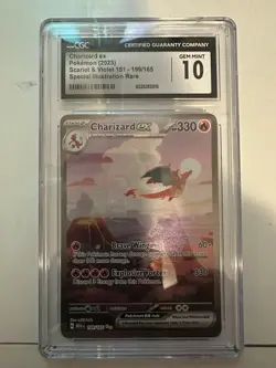 Charizard ex SIR 199/165 Pokemon Scarlet & Violet 151 CGC 10 Gem Mint - Image 1