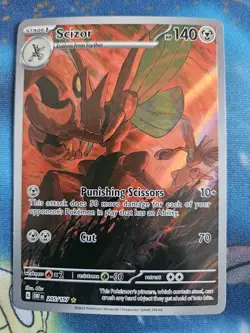 Pokemon TCG Scizor 205/197 SV03: Obsidian Flames Holo Lightly Played - Image 1