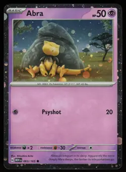 ABRA 063/165 COMMON 151 POKEMON NM/M - Image 1