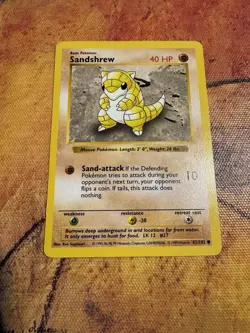 Shadowless Sandshrew Base Set 62/102 | First Print | Vintage Pokemon - Image 1